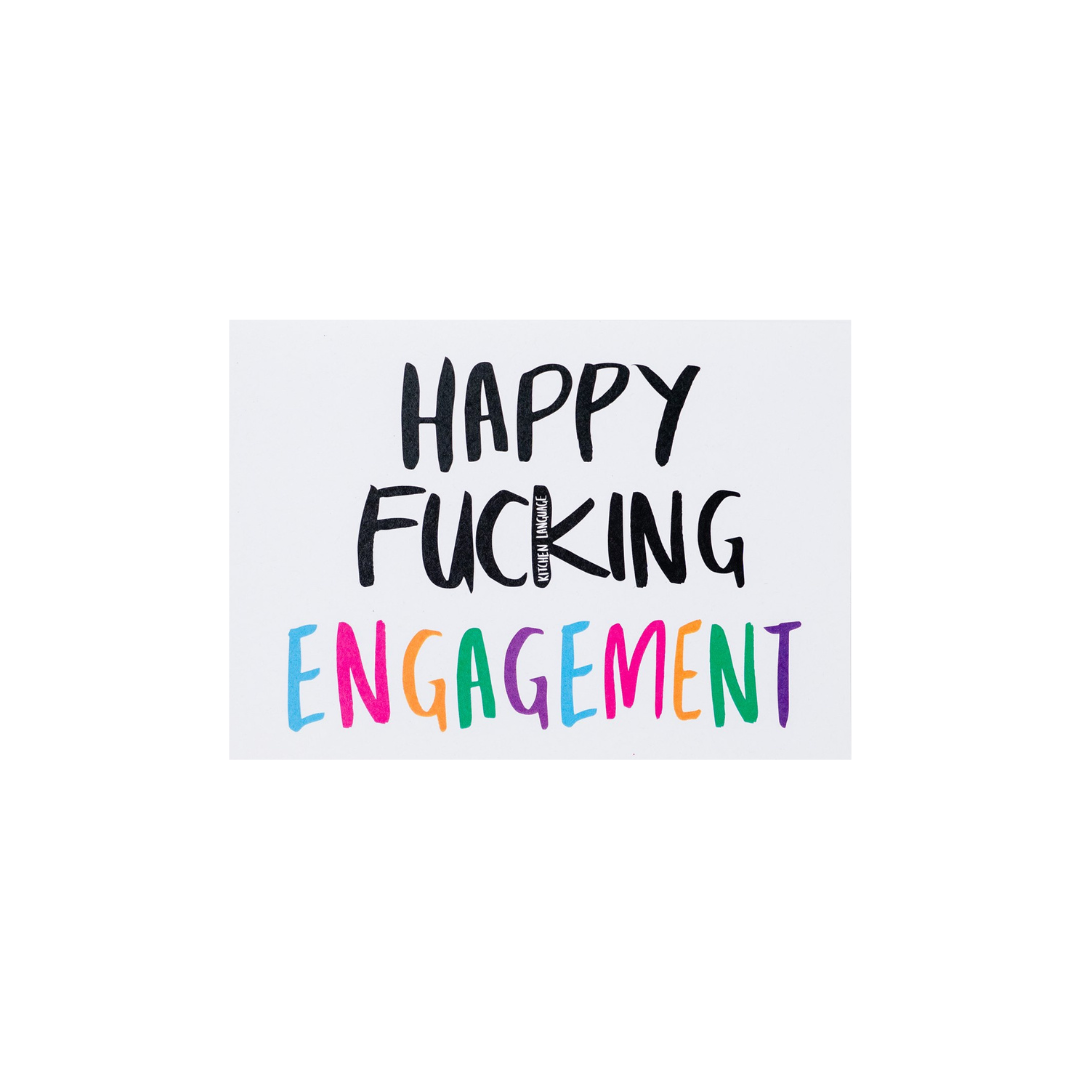 Happy Fucking Engagement greeting card